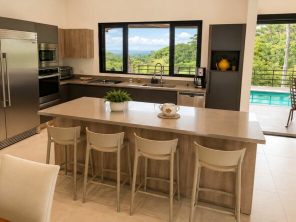Ocean River View Villa – kitchen – Tárcoles, Costa Rica
