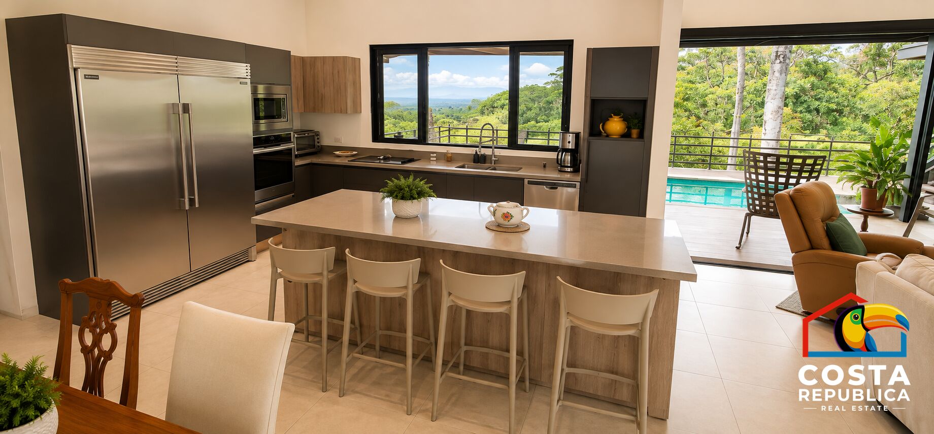 Ocean River View Villa – kitchen – Tárcoles, Costa Rica