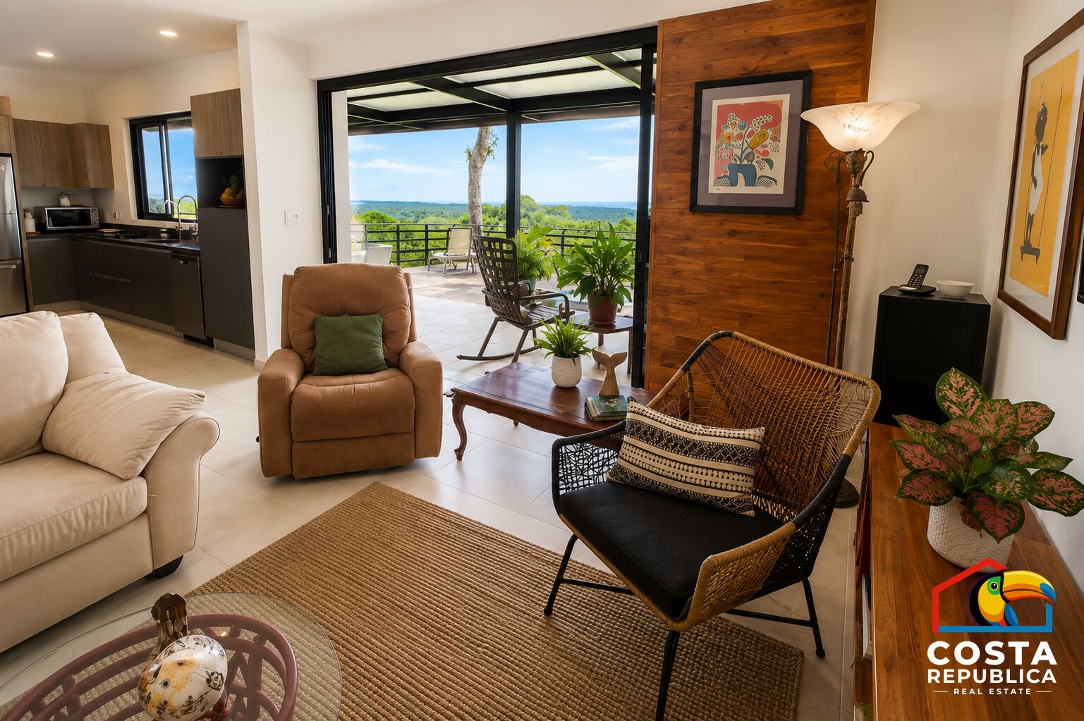 Ocean River View Villa – living room – Tárcoles, Costa Rica