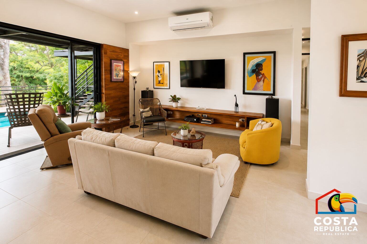 Ocean River View Villa – living room – Tárcoles, Costa Rica