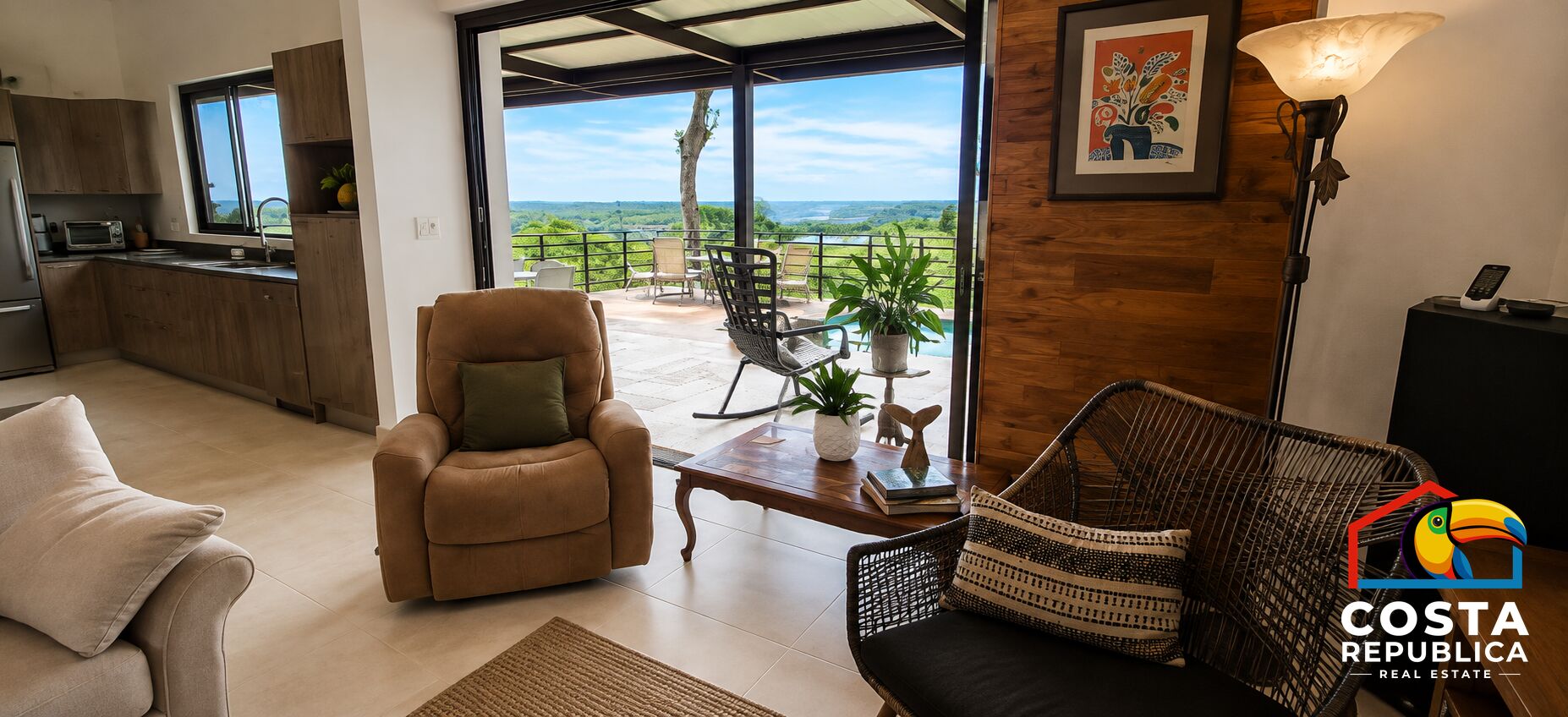 Ocean River View Villa – living room – Tárcoles, Costa Rica