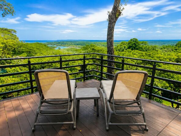 Ocean River View Villa – lounge chair pool view – Tárcoles, Costa Rica
