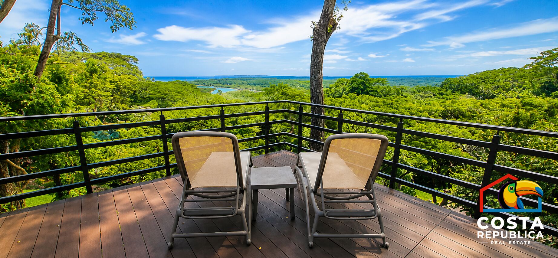Ocean River View Villa – lounge chair pool view – Tárcoles, Costa Rica