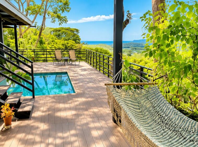 Ocean River View Villa – terrace pool from master – Tárcoles, Costa Rica