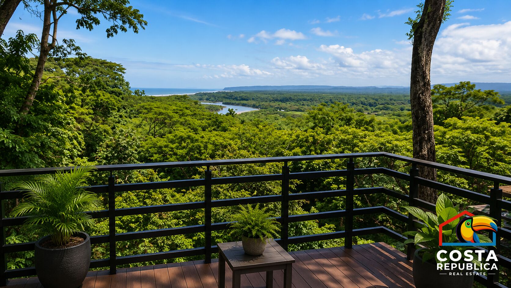 Ocean River View Villa – terrace view – Tárcoles, Costa Rica